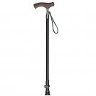 Black_Adjustable Telescopic Canes Walking Sticks Easy Grip Handle For Arthritis Seniors Disabled And