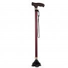 B Brown_New Old Man Walking Stick Telescopic Canes T Handle Baston Elder Stable Crutch No Slip Pole 