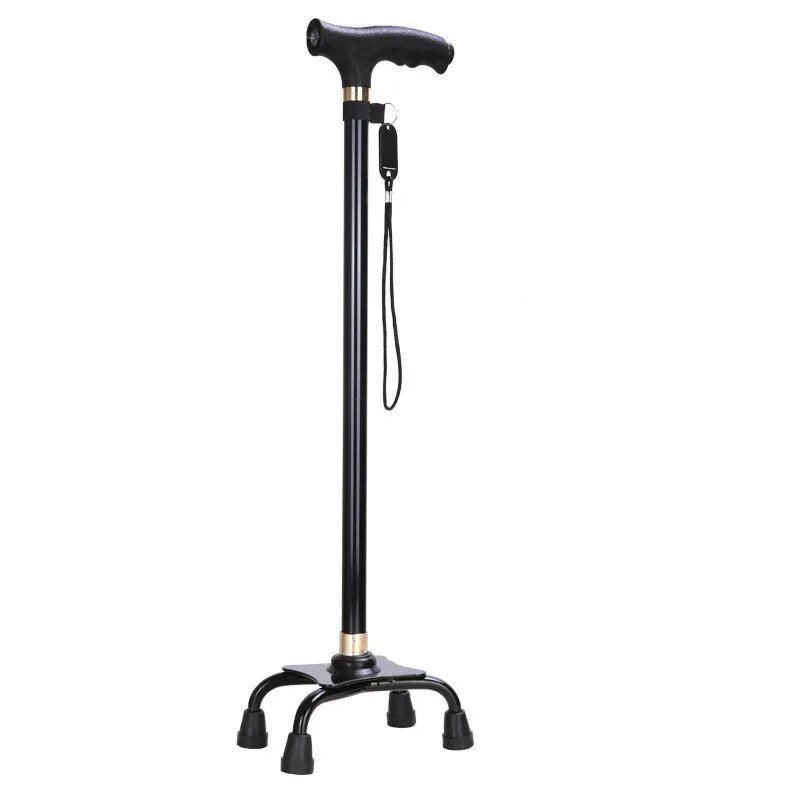 C Black_New Old Man Walking Stick Telescopic Canes T Handle Baston Elder Stable Crutch No Slip Pole 