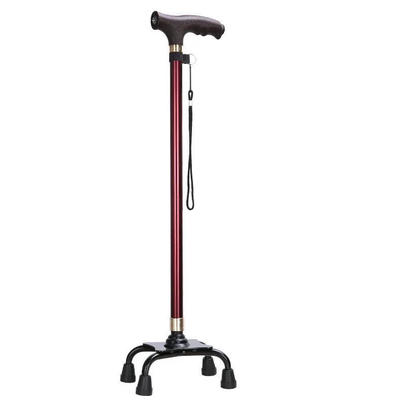 C Brown_New Old Man Walking Stick Telescopic Canes T Handle Baston Elder Stable Crutch No Slip Pole 