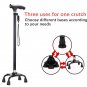 D Black_New Old Man Walking Stick Telescopic Canes T Handle Baston Elder Stable Crutch No Slip Pole