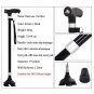 D Black_New Old Man Walking Stick Telescopic Canes T Handle Baston Elder Stable Crutch No Slip Pole
