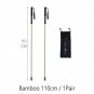 bamboo 110cm 1pair_110g Ultra Light Weight Trekking Poles Folding Hiking Sticks Portable Carbon Fibe