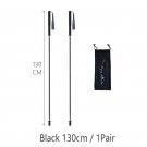 black 130cm 1pair_110g Ultra Light Weight Trekking Poles Folding Hiking Sticks Portable Carbon Fiber