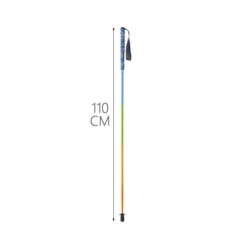 blue 110cm 1pc_110g Ultra Light Weight Trekking Poles Folding Hiking Sticks Portable Carbon Fiber Co