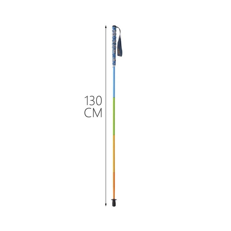 blue 130cm 1pc_110g Ultra Light Weight Trekking Poles Folding Hiking Sticks Portable Carbon Fiber Co
