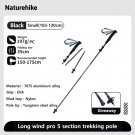 Black Small 1 pc_Naturehike Long Wind Trekking Poles Carbon Fiber 7075 Aluminum Alloy Five-section F Black Small 1 pc_Naturehike Long Wind Trekking Poles Carbon Fiber 7075 Aluminum Alloy Five-section F