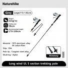 Grey Large 1 pc_Naturehike Long Wind Trekking Poles Carbon Fiber 7075 Aluminum Alloy Five-section Fo Grey Large 1 pc_Naturehike Long Wind Trekking Poles Carbon Fiber 7075 Aluminum Alloy Five-section Fo