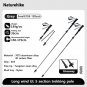 Grey Small 2 pcs_Naturehike Long Wind Trekking Poles Carbon Fiber 7075 Aluminum Alloy Five-section F