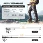 Grey Small 2 pcs_Naturehike Long Wind Trekking Poles Carbon Fiber 7075 Aluminum Alloy Five-section F