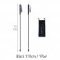 black 110cm 1pair_110g Ultra Light Weight Trekking Poles Folding Hiking Sticks Portable Carbon Fiber