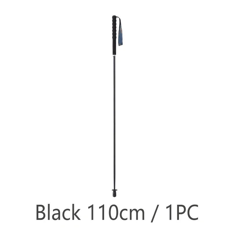 black 110cm 1pc_110g Ultra Light Weight Trekking Poles Folding Hiking Sticks Portable Carbon Fiber C