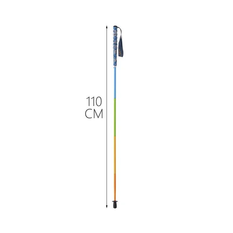 blue 110cm 1pc_110g Ultra Light Weight Trekking Poles Folding Hiking Sticks Portable Carbon Fiber Co