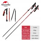 Red - 2 poles_Naturehike Trekking Poles Folding Hiking Stick Collapsible Hiking Poles Trekking Stick