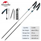 Silver - 2 pole_Naturehike Outdoor Walking stick ST09 Ultralight Folding Trekking Poles Collapsible 