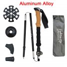 Aluminum single_2/1PCS Folding Walking Poles 3-Folded Rod Cane for Sitting EVA+Cork Handle Walking S