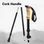 carbon single_2/1PCS Folding Walking Poles 3-Folded Rod Cane for Sitting EVA+Cork Handle Walking Sti