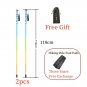 E2-2P 110CM_2PCS Carbon Fiber Five Section Folding Hiking Stick Ultra Lightweight Portable Hiking St