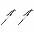 Silver 2pcs_1/2Pcs Light Aluminum Alloy Folding Walking Sticks for Hiking Climbing Mountain High-qua