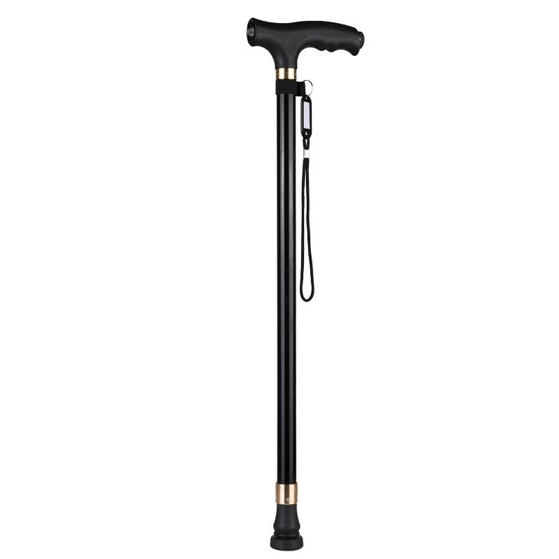 A Black_New Telescopic Walking Stick For The Elderly Mothers Fathers Limited Mobility Led Light Walk