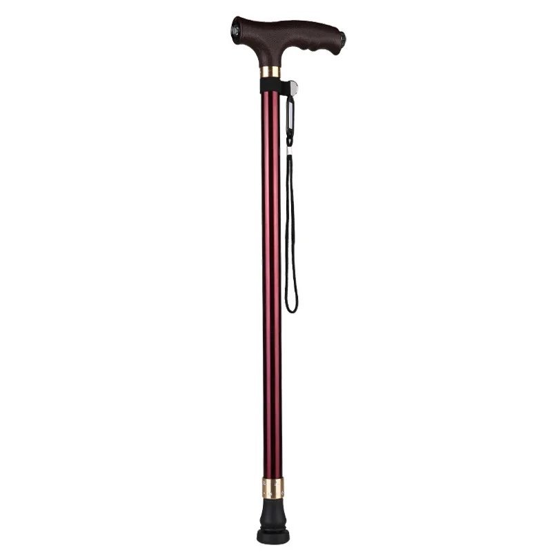 A Brown_New Telescopic Walking Stick For The Elderly Mothers Fathers Limited Mobility Led Light Walk