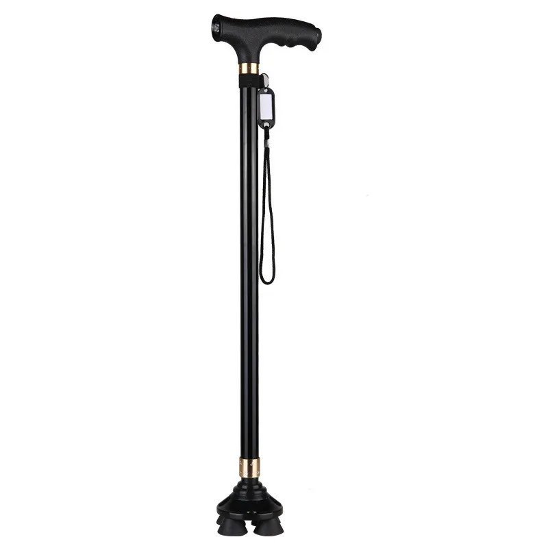 B Black_New Telescopic Walking Stick For The Elderly Mothers Fathers Limited Mobility Led Light Walk