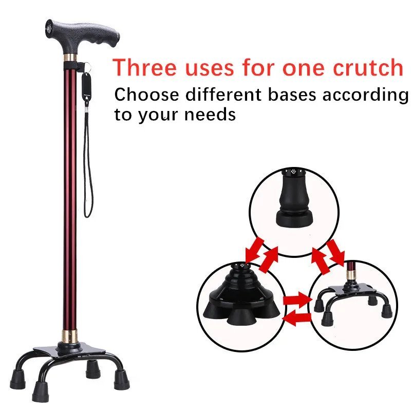 D Brown_New Telescopic Walking Stick For The Elderly Mothers Fathers Limited Mobility Led Light Walk