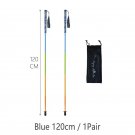 120cm 1Pair_5-Section Folding Trekking Poles Ultra Light Hiking Sticks Portable Carbon Fiber Walking