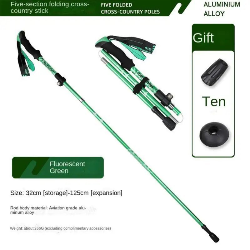 03_Ultraligt Foldable Walking Sticks Camping Hiking Folding Trekking Poles Aluminum Walking Poles Te