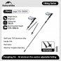 Black-Large 1pcs_Natureheak New Hiking 5-Section Climbing Stick Carbon Fiber Aluminum Alloy Folding 