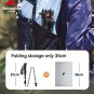 Black-Large 1pcs_Natureheak New Hiking 5-Section Climbing Stick Carbon Fiber Aluminum Alloy Folding 