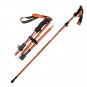 Rose Red_Walking Stick Hiking Trekking Poles Trail Ultralight 5 Section Adjustable Canes Aluminum Al