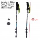 Blue white 1 pair_2pcs Walking Stick Carbon Cane 3 Sections 63-135cm EVA Straight Grip Handle Alpens Blue white 1 pair_2pcs Walking Stick Carbon Cane 3 Sections 63-135cm EVA Straight Grip Handle Alpens