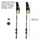 Grey white 1 pair_2pcs Walking Stick Carbon Cane 3 Sections 63-135cm EVA Straight Grip Handle Alpens