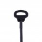 Black_Multifunctional Trekking Poles Elderly Walking Cane Anti Skid Aluminium Alloy Portable Folding