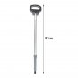 Black_Multifunctional Trekking Poles Elderly Walking Cane Anti Skid Aluminium Alloy Portable Folding