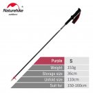 Purple-110cm_Naturehike ST08 Walking Sticks Ultralight 4-sections Foldable Adjustable Trekking Poles