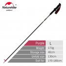 Purple-130cm_Naturehike ST08 Walking Sticks Ultralight 4-sections Foldable Adjustable Trekking Poles