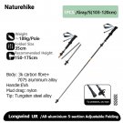 1PCS Grey-S_Naturehike Climbing Mountaineering Walking Stick Portable Folding Telescopic Hiking Pole