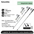 2PCS Grey-S_Naturehike Climbing Mountaineering Walking Stick Portable Folding Telescopic Hiking Pole
