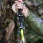 1pcRed long_Carbon Fiber Folding Walking Stick 5 sections Adjustable Lightweight Mountain-climbing C