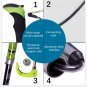 1pcRed long_Carbon Fiber Folding Walking Stick 5 sections Adjustable Lightweight Mountain-climbing C