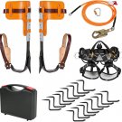 Climbing Spikes, Adjustable Tree Climbing Gear with Climbing Belt, Steel Wire Core Flip Line and Hun Climbing Spikes, Adjustable Tree Climbing Gear with Climbing Belt, Steel Wire Core Flip Line and Hun