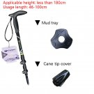 black green_Short T-handle Walking Stick 46-100cm Carbon Fibers 3 Sections Telescopic Mountain-climb black green_Short T-handle Walking Stick 46-100cm Carbon Fibers 3 Sections Telescopic Mountain-climb