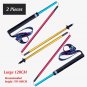 Rainbow 2 Pcs 120CM_2PCS AONIJIE E4201 Lightweight Folding Collapsible Quick Lock Trekking Pole Hiki