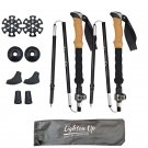 Aluminum alloy_Trekking Pole Carbon Ultra-light Telescopic Folding Pole Mountaineering Trekking Carb