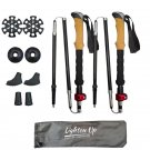 Carbon fiber_Trekking Pole Carbon Ultra-light Telescopic Folding Pole Mountaineering Trekking Carbon