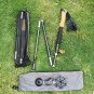 stretchable carbon_4 Sections Outdoor Folding/Telescopic Trekking Pole Camping Portable Walking Stic