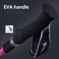 Blue_2pcs Walking Stick Folding 5 sections Trekking Poles (2 Carbon Fiber +3 Aluminium alloy) Mounta
