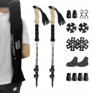 Kit 1-Silver_Lighten Up Folding Trekking Poles Carbon Fiber Ultralight Quick Lock Walking Stick Hiki Kit 1-Silver_Lighten Up Folding Trekking Poles Carbon Fiber Ultralight Quick Lock Walking Stick Hiki